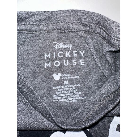 Disney Mickey Mouse T Shirt Unisex Medium Grey White Black Red Yellow Mickey - Picture 4 of 5